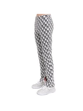 WE11DONE Monogram Knit Pants Wool Cashmere Blend Button Hem Size M